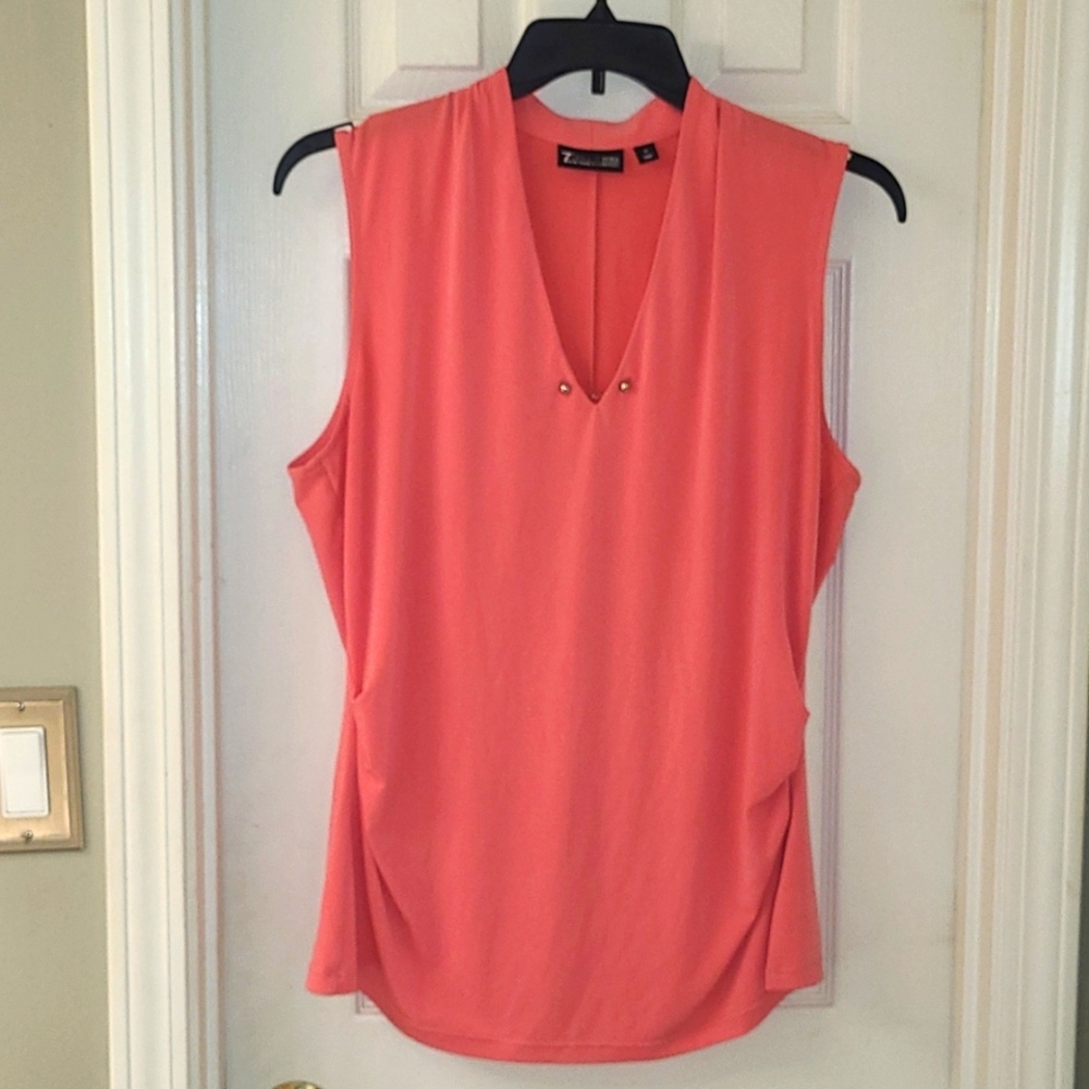 Sleeveless peach top